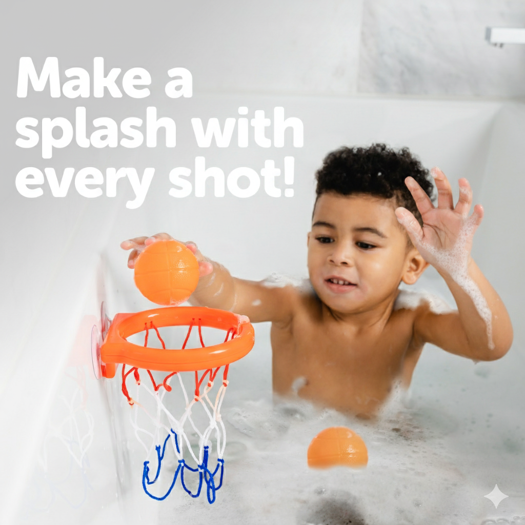 Bath Time Basketball Set
