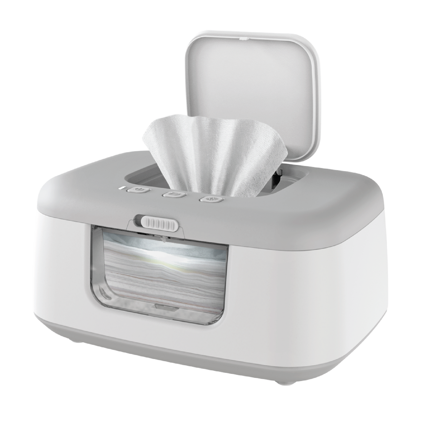 Tiny Bums wipe warmer grey with LED light and on off switch