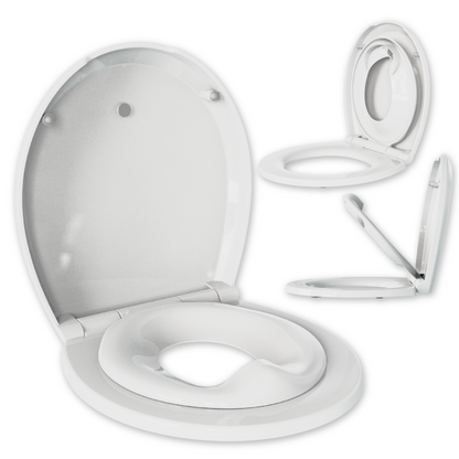 Toilet Seat with Built-In Potty & Splash Guard for Toddler Training