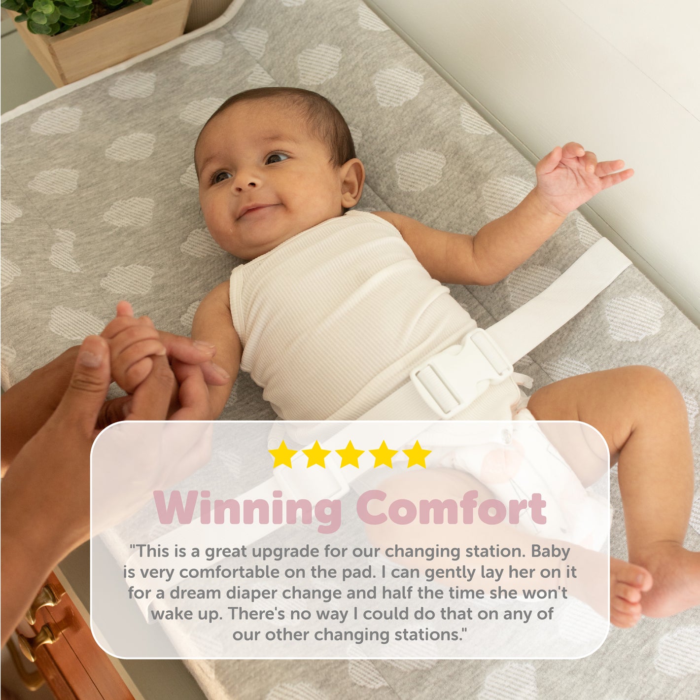 Fond + Found Changing Pad, Waterproof Contour Diaper Changing Pad For