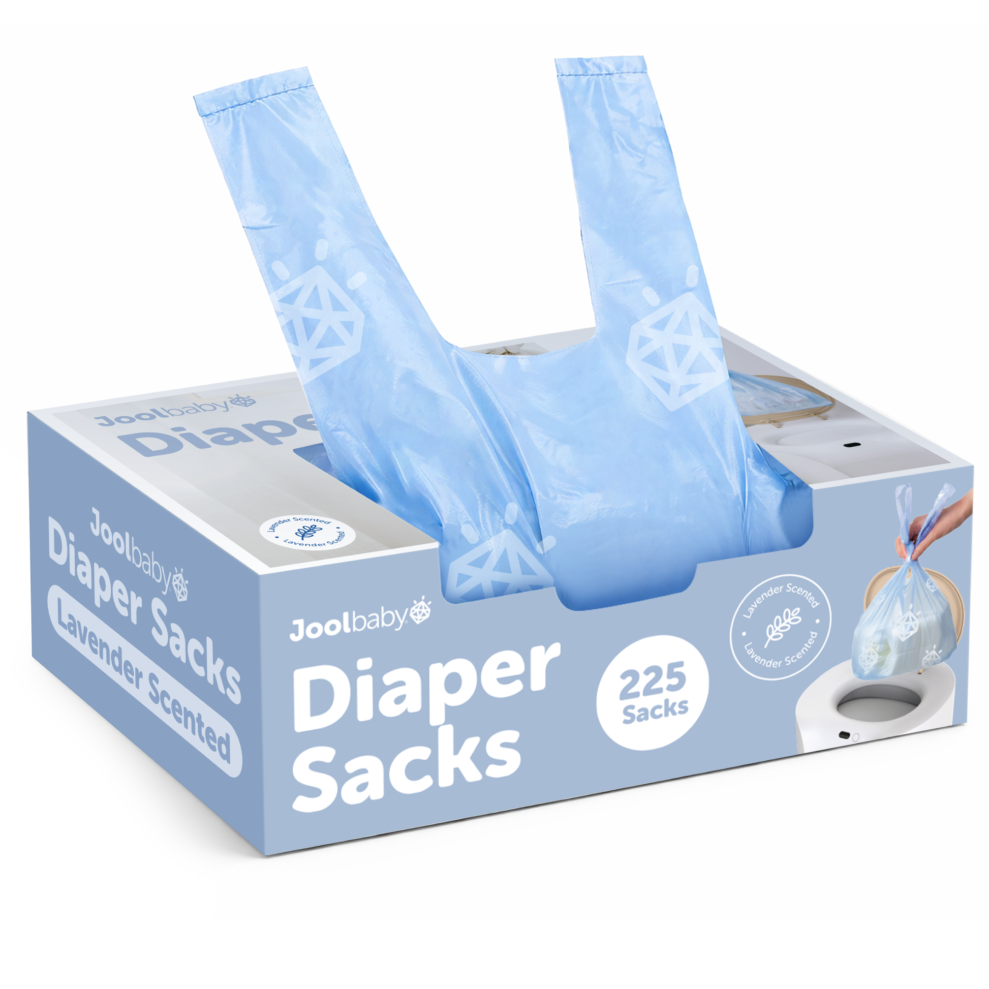 Jool Baby Lavender Scented Diaper Disposal Bags with Easy Tie Handles 450 Pack