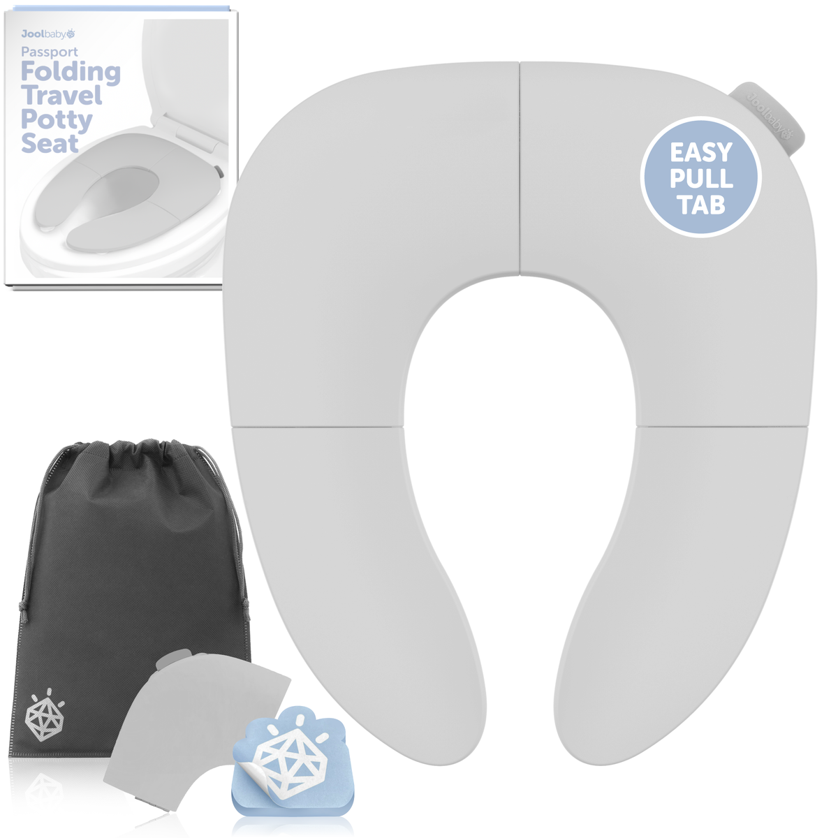 Passport Folding Travel Potty Seat with Tab