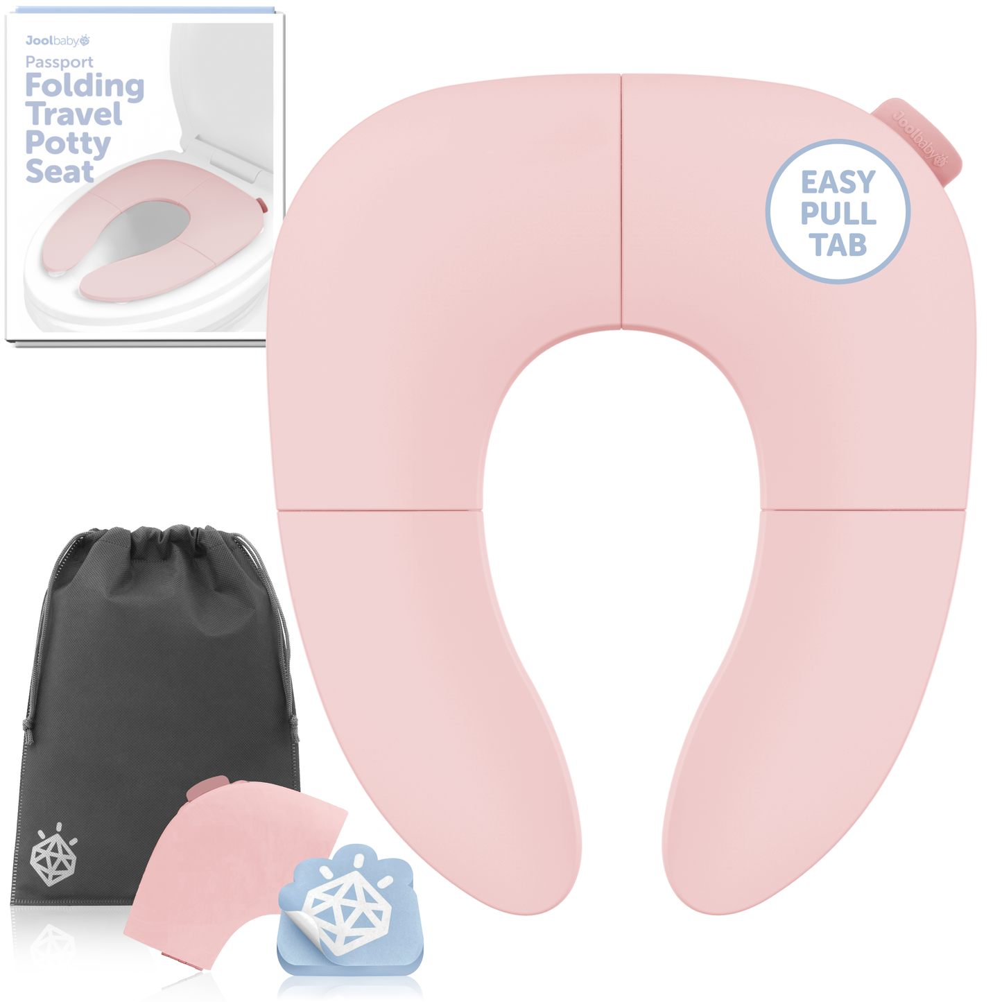 Passport Folding Travel Potty Seat with Tab