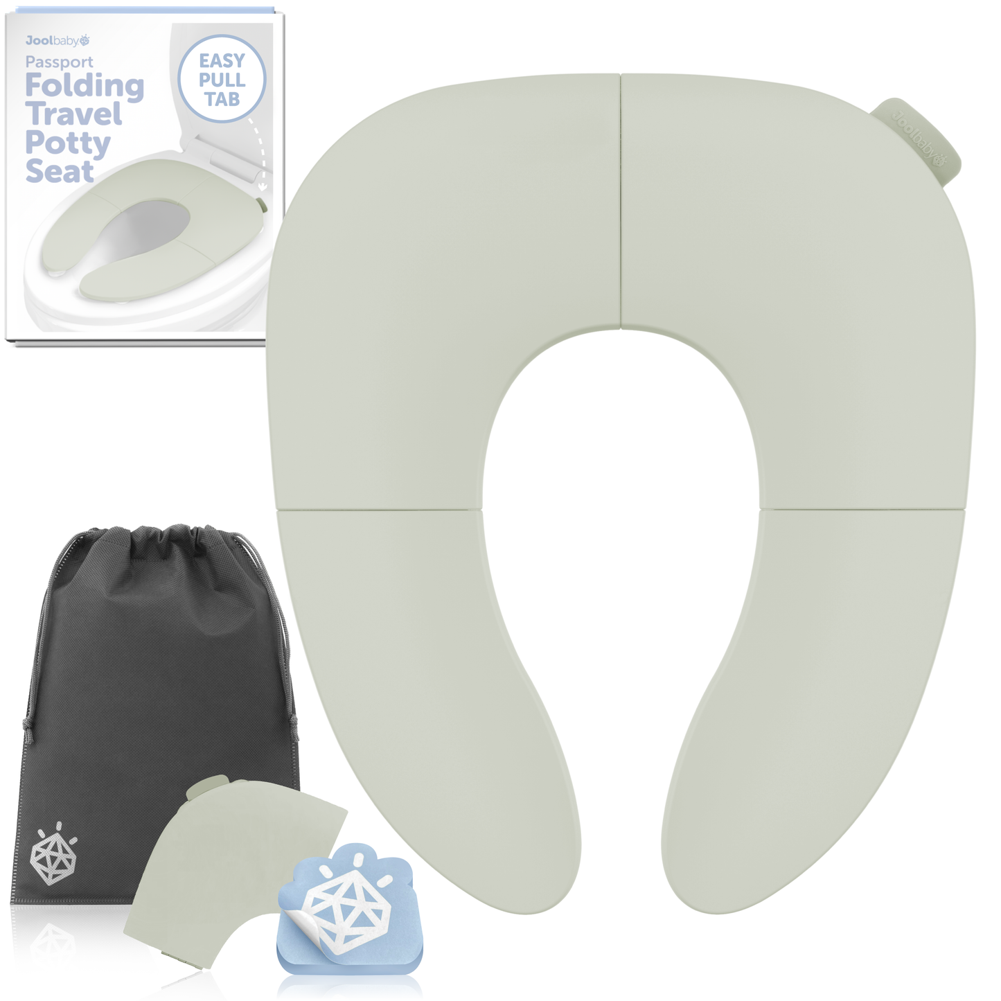 Passport Folding Travel Potty Seat with Tab