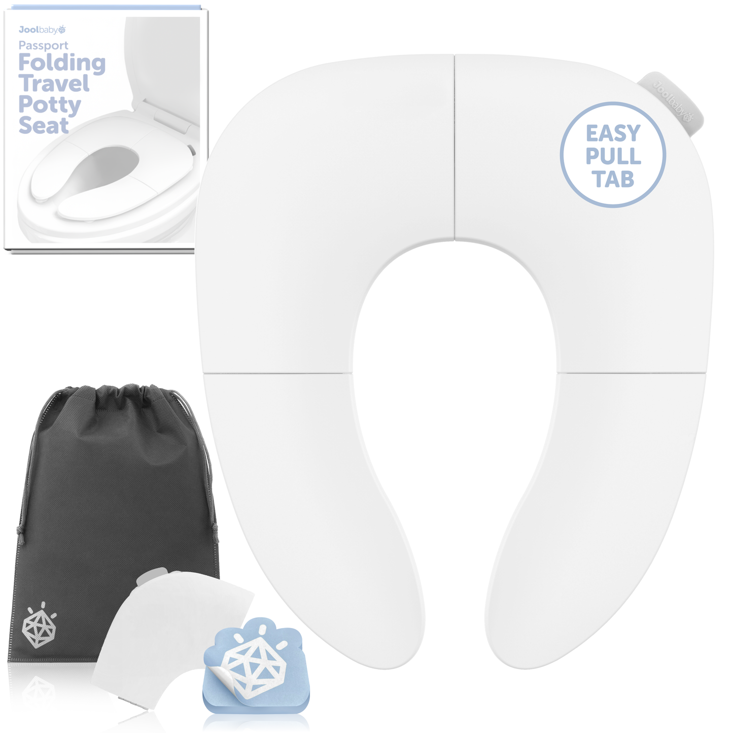 Passport Folding Travel Potty Seat with Tab