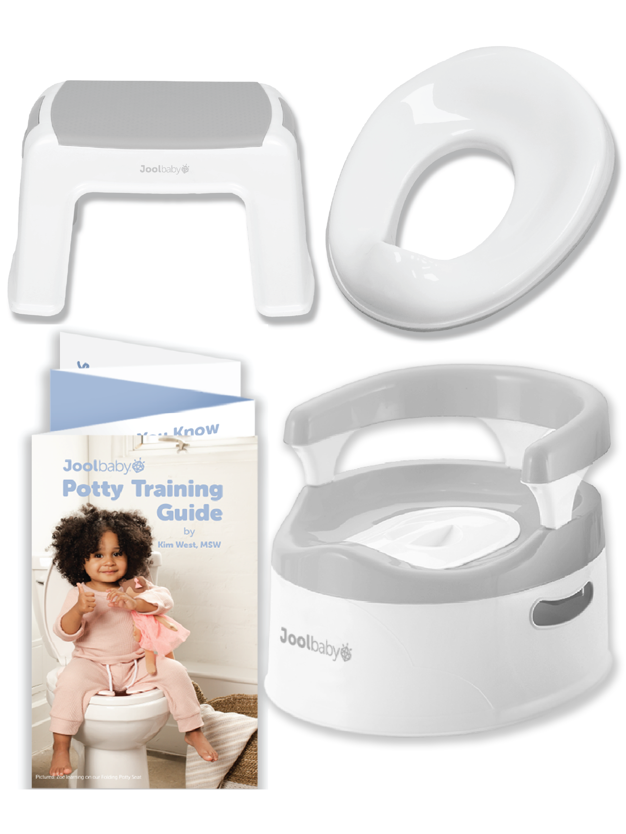 Potty Tools 3-Piece Potty Training Kit - Gray – Jool Baby