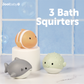Bath giftset showing three bath squirters
