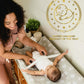 Award winning changing pad with cover in cloud design