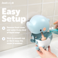 Dolphin bath toy is easy to set up