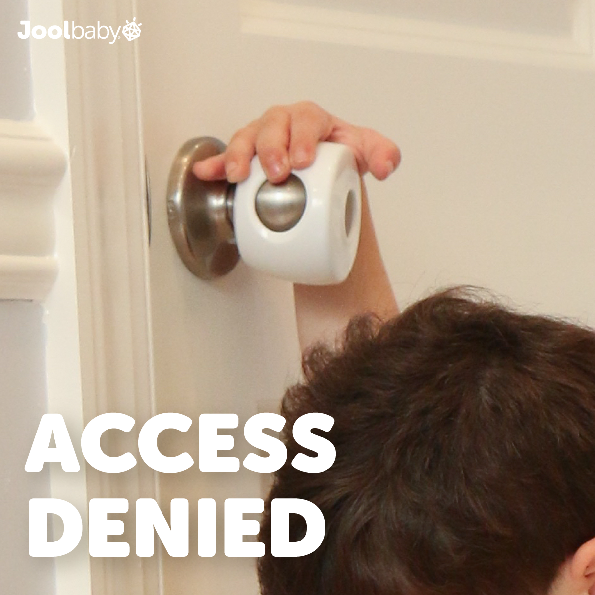 Jool Baby door knob covers deny access to areas where kids should not be
