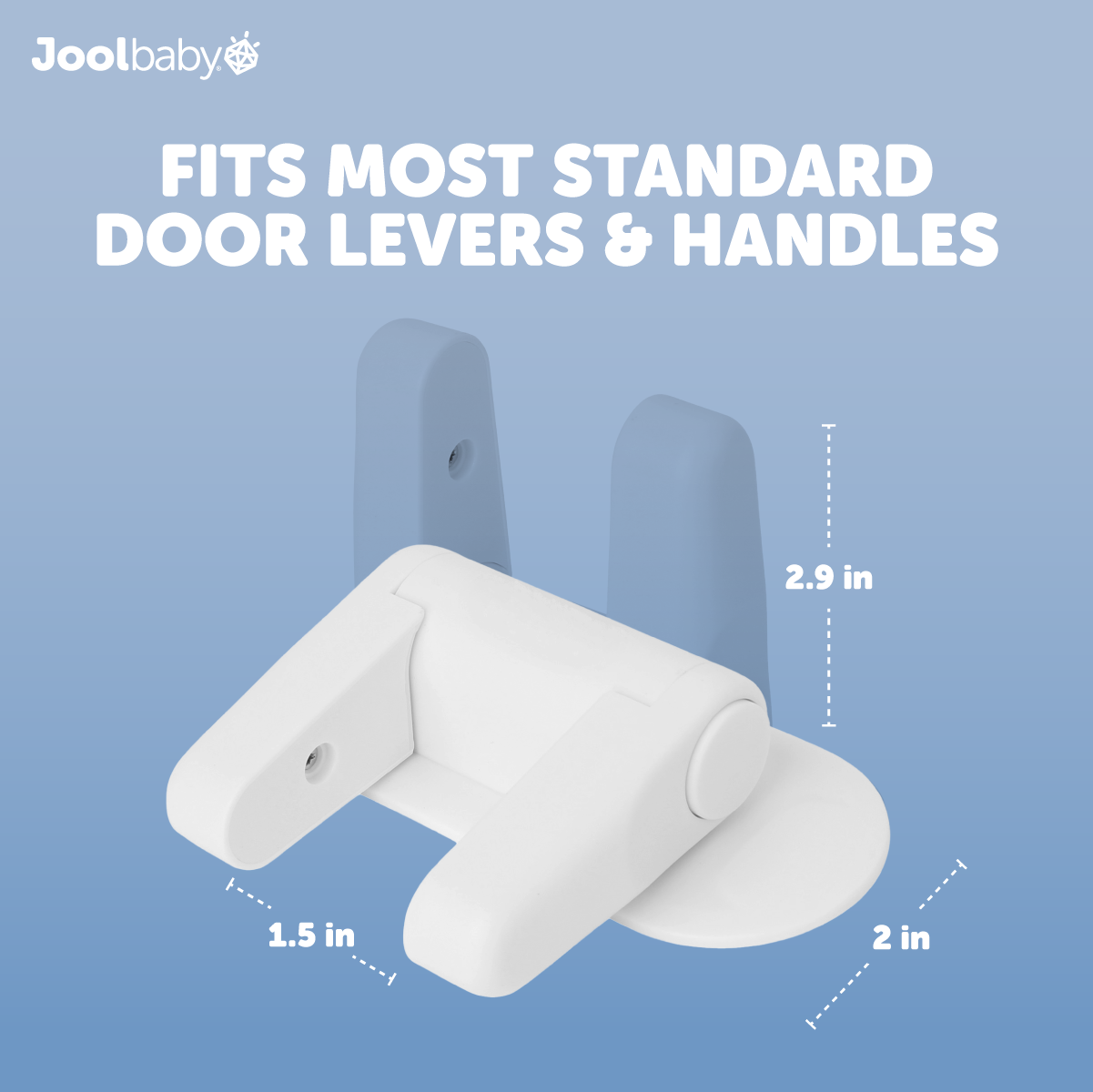 Door lever locks fit most standard door levers and handles