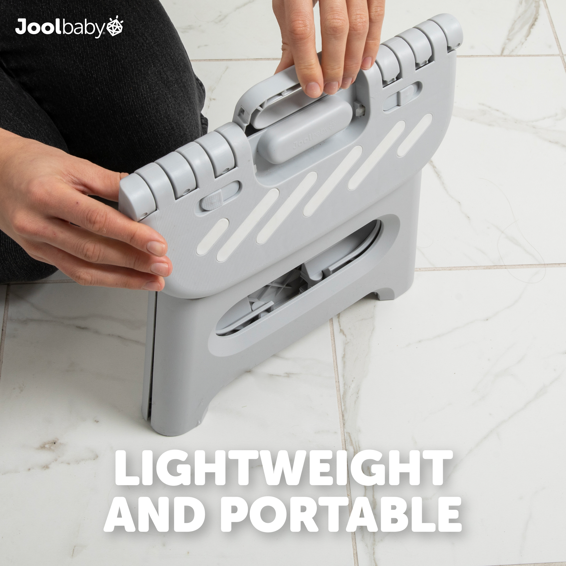 Folding step stool is lightweight and portable