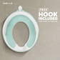 Handled potty training seat with free hook for easy storage