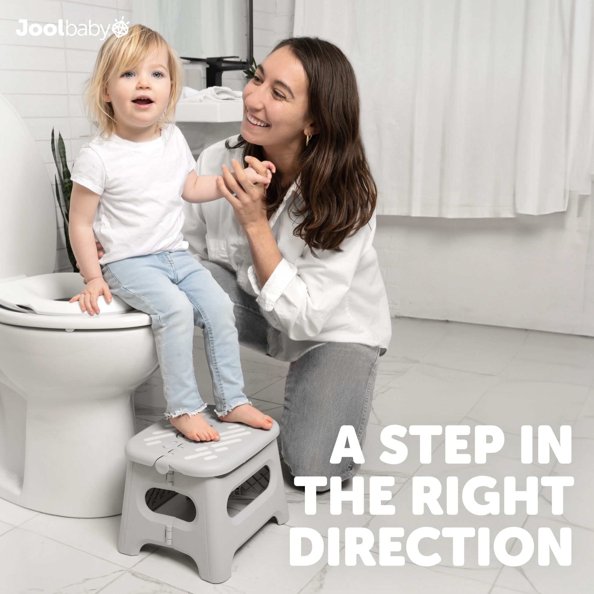 This folding step stool is a step in the right direction for toddler who are potty training