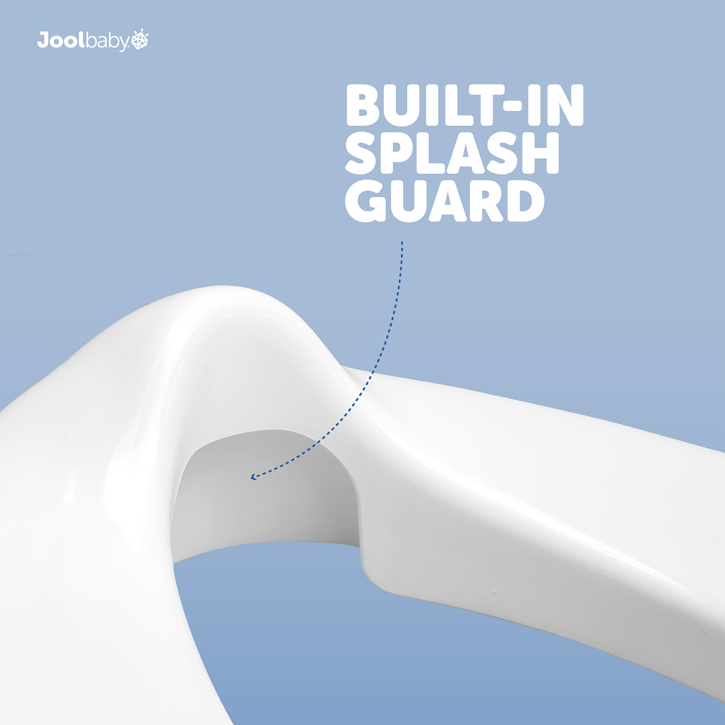 Potty training seat with built in splash guard