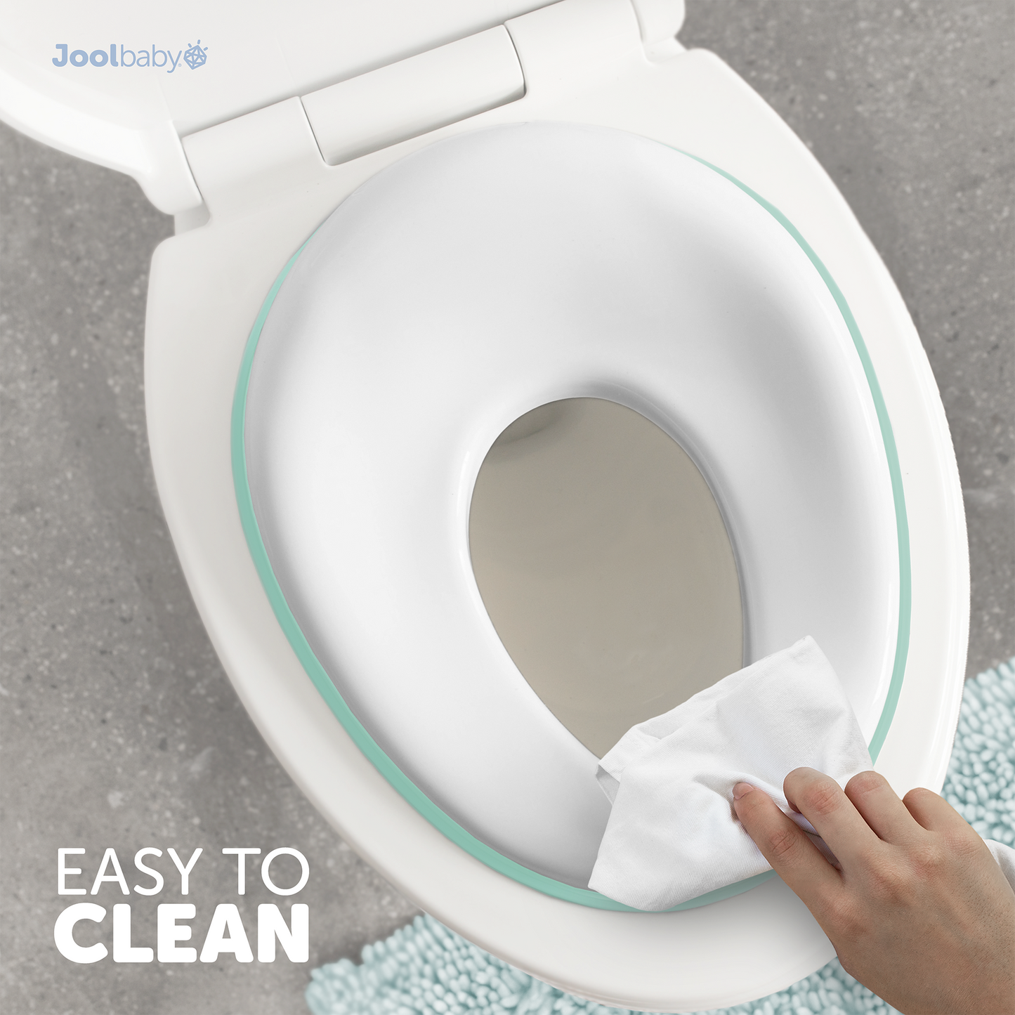 Potty training seat is easy to clean