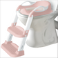 Jool Baby potty training ladder with two steps in pink