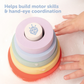 Jool Baby stacking rings bath toy helps build motor skills and hand - eye coordination