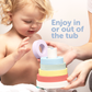 Jool Baby stacking rings bath toy can be enjoyed in or out of the tub