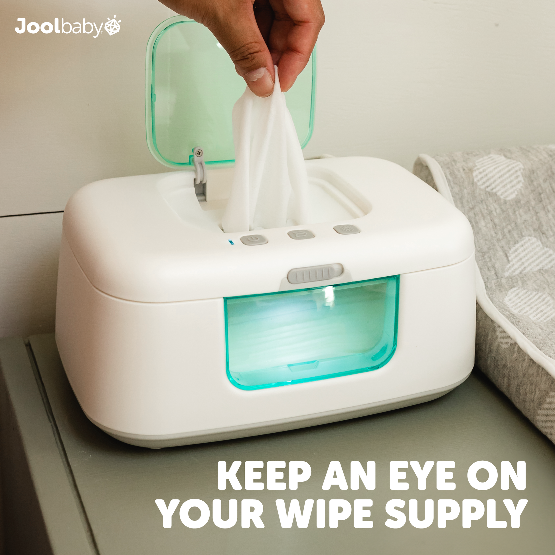 Wipe warmer window helps keep an eye on your wipe supply