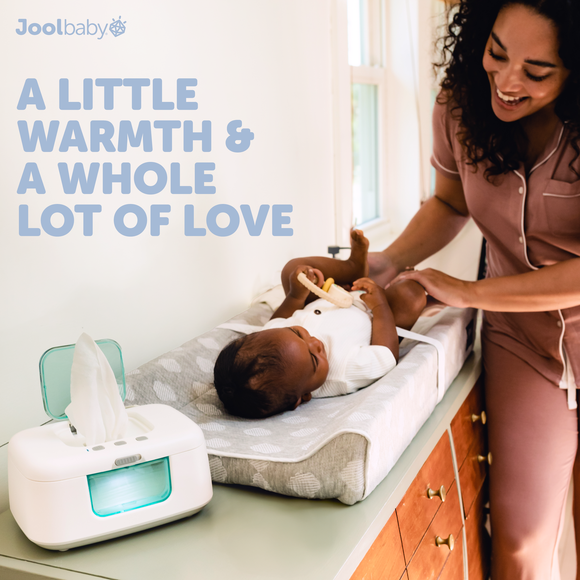 Jool Baby wipe warmer gives a little warmth and a whole lot of love