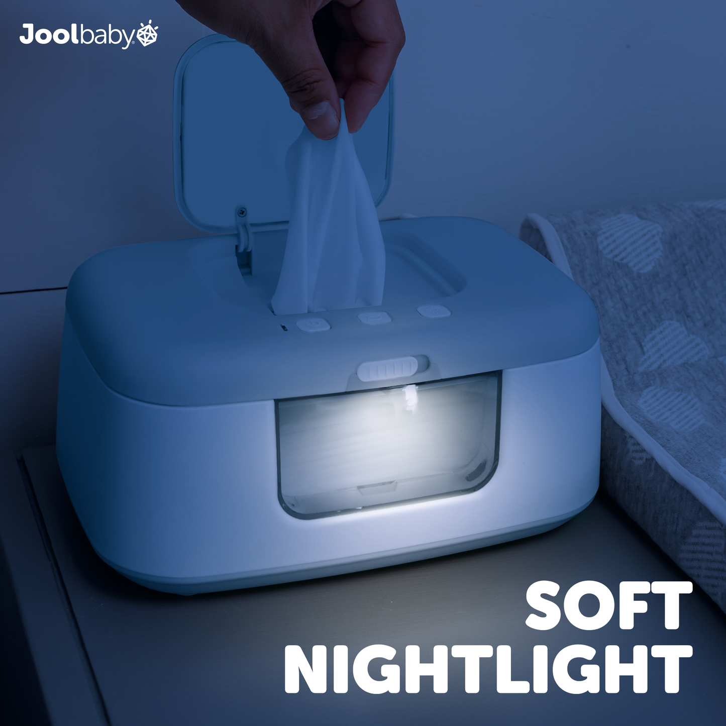 TinyBums Baby Wipe Warmer with LED nightlight