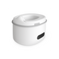 White baby potty with gray rim on a white background