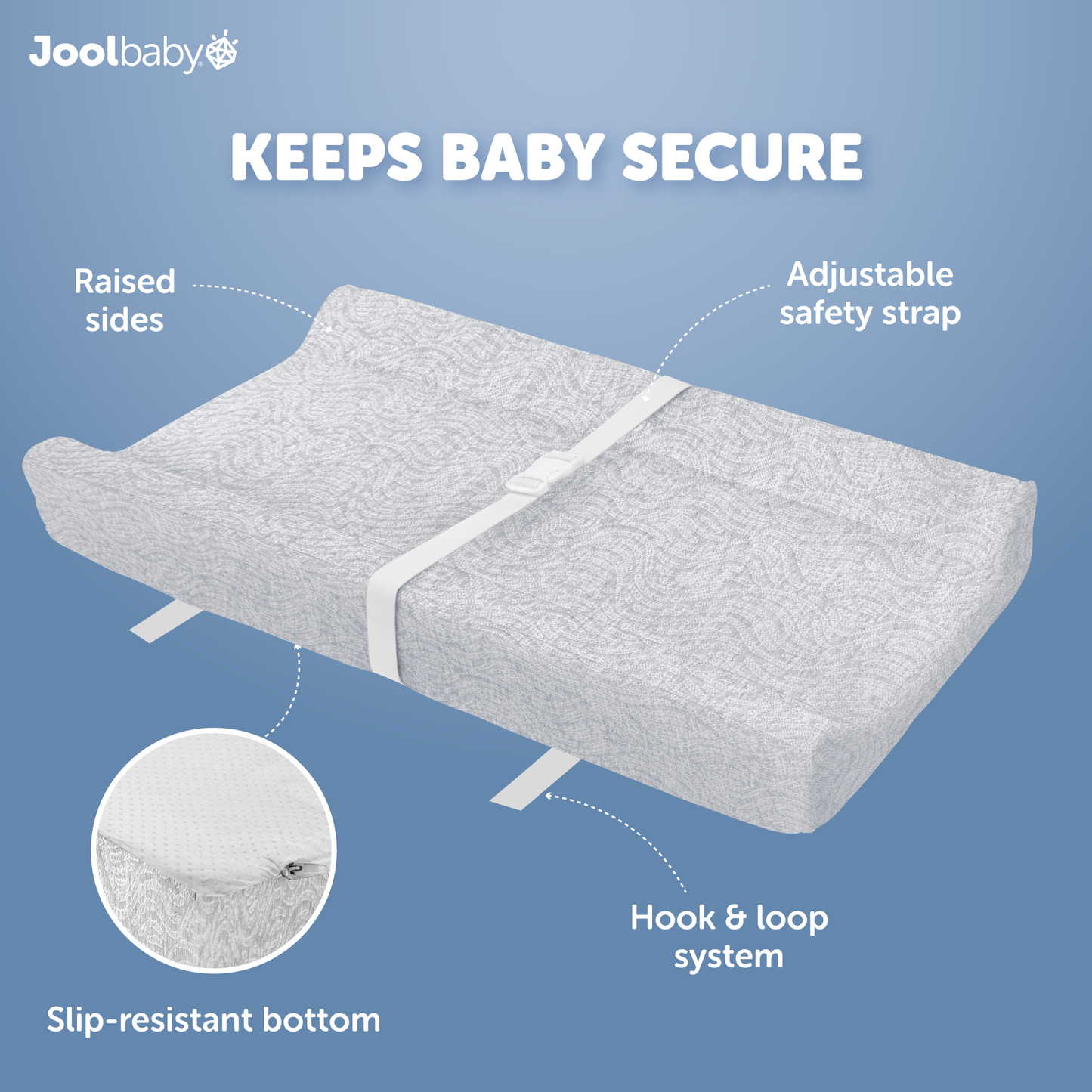 Jool Baby Changing Pad Covers – Soft & Comfortable, Fits Most Standard Diaper Changing Pads – Pack of 2