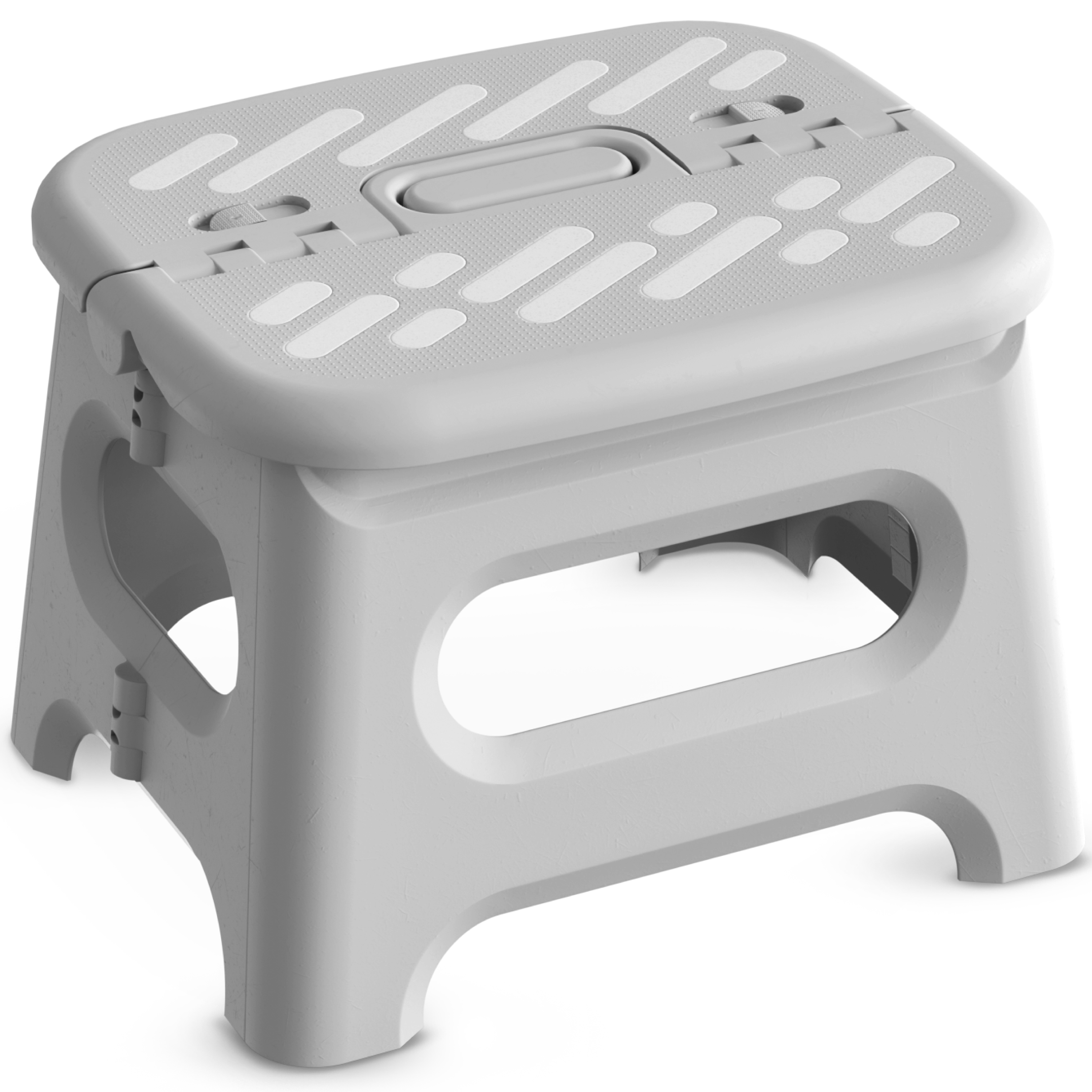 Lock 'n Step Folding Step Stool (Gray)