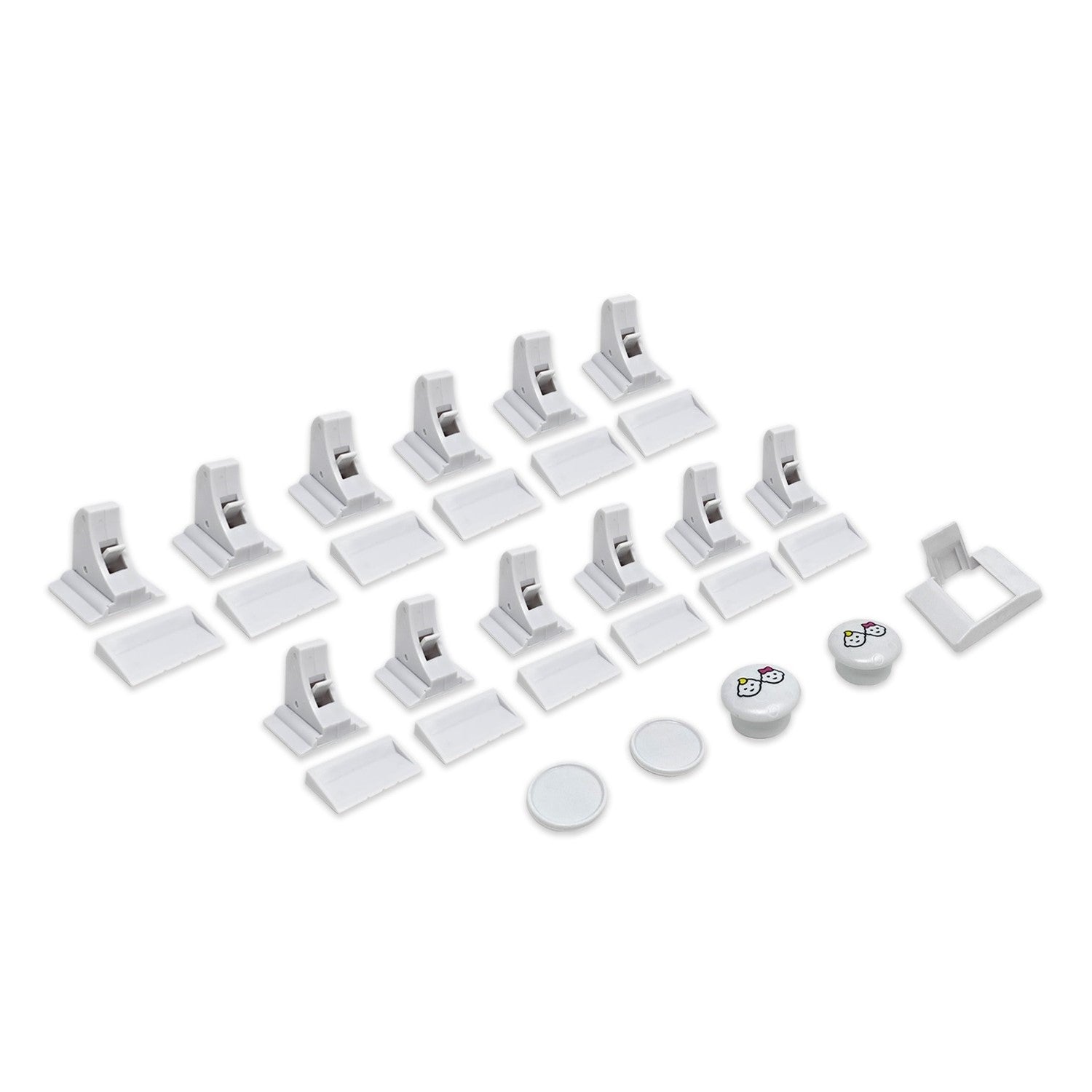 Magnetic Cabinet Locks (12 Locks + 2 Keys) with Adhesive, Easy Installation Tool - Child Proof Drawers - No Tools or Screws Needed - Jool Baby